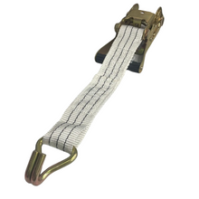 Carregar imagem no visualizador da galeria, Conjunto Cinta + Catraca 3000kg 9m  Gancho J Branco Branco
