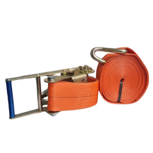 Carregar imagem no visualizador da galeria, Cinta E Catraca 10 Ton 5/8 X 9m Laranja Gancho J Laranja
